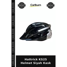 Carlburn Özel Üretim Hattrick KS25 Helmet Siyah Kask Baş Koruma Sürüş Ekipmanı Bas Koruyucu