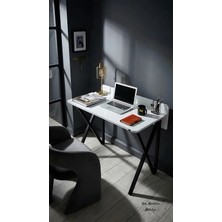 Hey Modüler Mobilya Hey Rüya Çalışma Masası Beyaz Siyah Ayak 103*52