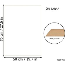 3 mm 50X70 Mdf Plaka (2 Adet) - Hobi, Maket, Ahşap El Sanatları Için Uygun (2`li Paket)