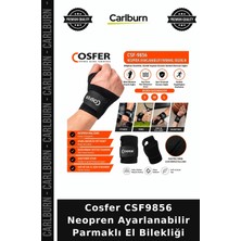Carlburn Delux Serisi Cosfer CSF9856 Neopren Ayarlanabilir Parmaklı El Bilekliği Kullanım Spor Aktivite