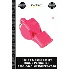 Carlburn Özel Üretim Fox 40 Classıc Safety Düdük Pembe-Ipli 9903-0408 AKSDDKFOX058 Yardımcı Maç Takım