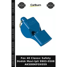 Carlburn Fox 40 Classıc Safety Düdük Mavi-Ipli 9903-0508 AKSDDKFOX059 Okul Sporu Kamp Malzemesi Sporcu