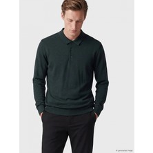 LC Waikiki Southblue Yeşil Polo Yaka Erkek Triko Kazak