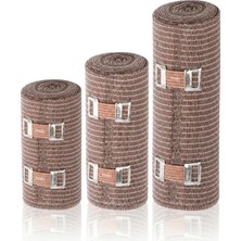 Tr Elastik Bandaj 3'lü Set 10-15-20 cm –%300 Esnek, 4,5 M'ye Kadar Uzayan, Metal Kancalı Destek