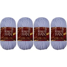 Rafta Kürkçü Han Boni Soft TYPE%100 Akrilik Örgü Ipi 35G 59M – 4'lü Paket (Toplam 140G 236M) – Yumuşak Dokulu, Şiş ve Tığ Uyumlu, Atkı Bere Bebek ve Amigurumi Için (Leylak)