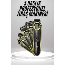 Rafta Saç Sakal Vücut Tıraş Makinesi 5in1 Kablosuz Burun Kulak Tıraş Makinesi