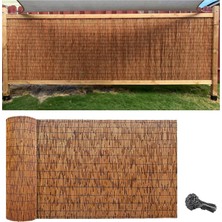 Rafta Bu Dekoratif Bambu Eskrim Rulosu, Dış Mekan Gizliliği Için, 50-160CM Yükseklik, Bahçe, Veranda, Restoran ve Otel Için Ideal, 80X1500CM Ekran, Çevre Dostu Dış Mekan Dekoru