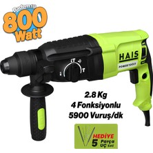 Rafta Haıs Z1A-2601SRE 800W Kırıcı Delici Matkap Sds Plus Beton Delme Kırma Darbeli Matkap