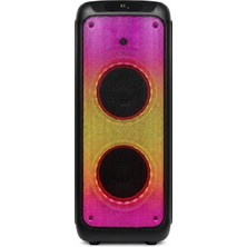 Rafta Hp 943 Taşınabilir Şarjlı Bluetooth Parti Hoparlörü 2 * 10 Inc Woofer 80 W Rms Extra Bass Karaoke Mikrofon