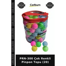 Carlburn Özel Üretim PRN-300 Çok Renkli Pinpon Topu (20) Spor Genç Oyun