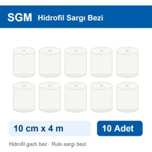 Defne Store Sgm Hidrofil Sargı Bezi 10 cm x 4 M 10 Adet Dfnbez