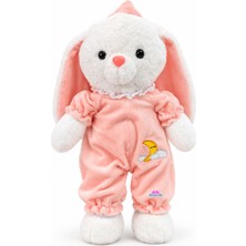 Hediyecik Peluş Uyku Arkadaşı Tavşan - Pijamalı Yumuşacık Sevimli Bebek ve Çocuk Uyku Oyuncağı 40 cm