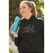 Satranç Medya Satranç Taşları Unisex Hoodie