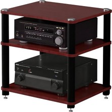 Rafta Tr Hifi Av Raf - Vinil Platin ve Oturma Odası Amplifikatörü Için 3 Katmanlı Çok Fonksiyonlu Stand - Gökyüzü Pikapları ve Dekoderler Için Şık Kahverengi Mobilya (60 x 48 x 59 Cm)