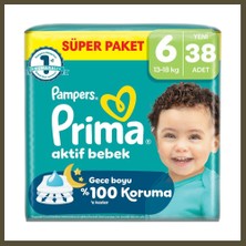 Northcity Aktif Bebek Süper Paket Bebek Bezi 6 Beden 38 Adet Bx