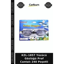 Carlburn Özel Üretim KZL-1857 Yüzücü Gözlüğü Prof Cantalı 240 Poşetli Yüzme Kampanya Ekipman