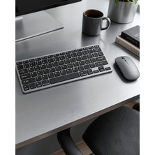 Negok Şarjlı Kablosuz Klavye ve Mouse Seti Kompakt Taşınabilir Model UCZZZKB02KLAVYE-3