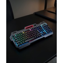 Negok Oyuncu Klavye ve Fare Seti Rgb Işıklı USB Q Tuş Dizilimi UUCZPG8018KLAVYE1