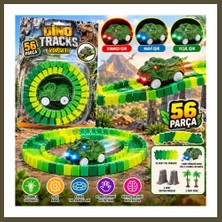 Northcity 8043 Dino Tracks Yol Set 56 Parça Dinazor Oyuncağı Bx