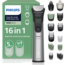 9000SERISI 16IN1, Erkek Bakım Seti,yüz/saç/vücut/sakal Tıraş Makinesi, Islak&kuru, MG9532/15