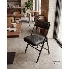 Hey Modüler Mobilya Hey Katlanır Baklava Deri Sandalye Mutfak Yemek Balkon Bahçe Otel Kafe Katlanır Sandalye