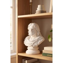 3 Boyutlu Zeus Büst, El Işçiliği Heykel, Ofis ve Ev Hediyesi,masa Üstü Dekor, Kitaplık Dekor, Beyaz Biblo, Iskandinav,roma Heykel, Tarihi, Hediyelik Eşya, Dekoratif Obje