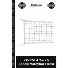 Carlburn Özel Üretim KR-126 4 Tarafı Bandlı Voleybol Filesi Spor Malzemesi Rekabet Antrenman Aleti