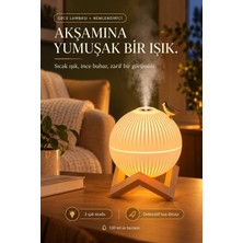 Rabera Tech 330 ml Kuş Figürlü Işıklı Hava Nemlendirici ve Dekoratif Gece Lambası 3 Işık Modlu 2 Buhar Modlu Standlı