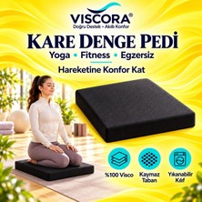 Tr Vıscora Kare Denge Pedi – Yoga, Fitness ve Egzersiz Için Kaymaz Visco Minder, Diz Çökme Des