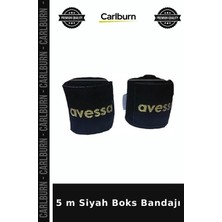 Carlburn Delux Serisi 5 M Siyah Boks Bandajı Ekipman Hazırlık Pratik
