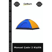 Carlburn Delux Serisi Manuel Çadır 2 Kişilik Yolculuk Kamp Malzemesi Kurulum