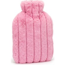 Sıcak Su Torbası Peluş Ultra Yumuşak Kumaş, Kokusuz, 2 Litre Büyük Boy, Düz Desenli, Sızdı