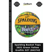 Carlburn Premium Spalding Basket Topu 2021 Green Yellow Graffıtı Sz7 (84374Z Spor Antrenör Antrenman