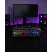 Zemira Home Oyuncu Klavye Mouse Seti Rgb Işıklı Türkçe Q Ayarlanabilir Dpı