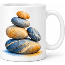 Northcity Yuvarlak Taşlar Tasarımlı Porselen Kupa - Model 625 Bx