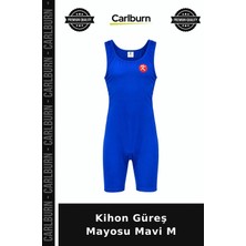 Carlburn Premium Kihon Güreş Mayosu Mavi M Takım Salon Forma