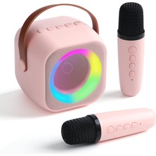 Tr Çocuklar Yetişkinler Için Karaoke Makinesi - Taşınabilir Bluetooth Mini Hoparlör, 2 Mikrofo