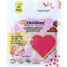 ChildGen Doğal Oyun Hamuru - Pembe -Vakumlu Kartuş Paket - (Ecopack-Refill)
