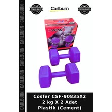 Carlburn Delux Serisi Cosfer CSF-90835X2 2 kg x 2 Adet Plastik (Cement) Egzersiz Vücut Aktivite