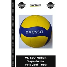 Carlburn Delux Serisi VL-500 Nubuk Yapıştırma Voleybol Topu Okul Top Turnuva