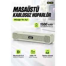 Tr Bls-85 Bluetooth 5.4 Masaüstü Soundbar Hoparlör Beyaz, Telefon Standlı, 1500 Mah Şarjlı, Us