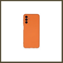 Northcity Samsung Galaxy A14 4g Kılıf Nano Içi Kadife Silikon - Turuncu Bx