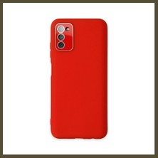 Northcity Samsung Galaxy A03S Kılıf Lansman Glass Kapak - Kırmızı Bx