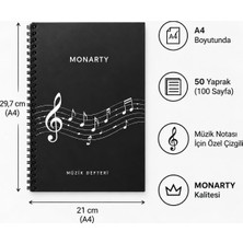 Tr Spiral Cilt Müzik Defteri A4 Dikey Ciltli, 50 Yaprak, 100 Sayfa