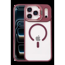 Joko Apple iPhone 17 Pro Remim Lensli Magsafe Standlı Kapak - Bordo