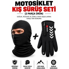 Assa Moto Srs Moto Kışlık Motosiklet Eldiveni + Kar Maskesi 2'li Set Soğuk ve Rüzgâra Karşı Koruyucu