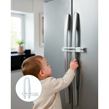 Stylmenplus 4 Adet Dolap Kapak Kilidi Güvenlik Seti Uczzzdolapemniyetkemeri-7