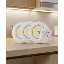 Stylmenplus 3'lü Uzaktan Kumandalı Yapışkanlı LED Lamba UUCZ3LÜLAMBA
