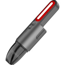 Başkenttekno 120W Yüksek Çekim Güçlü Kablosuz Şarjlı Araç Süpürgesi LED Işıklı Yıkanabilir Metal Filtreli El Süpürgesi