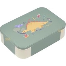 Vagonlife Bento 900ML Lunchbox Tek Katlı 2 Bölmeli Pp Plastik Çocuk Sefer Tası Yemek Kutusu (Yeşil)